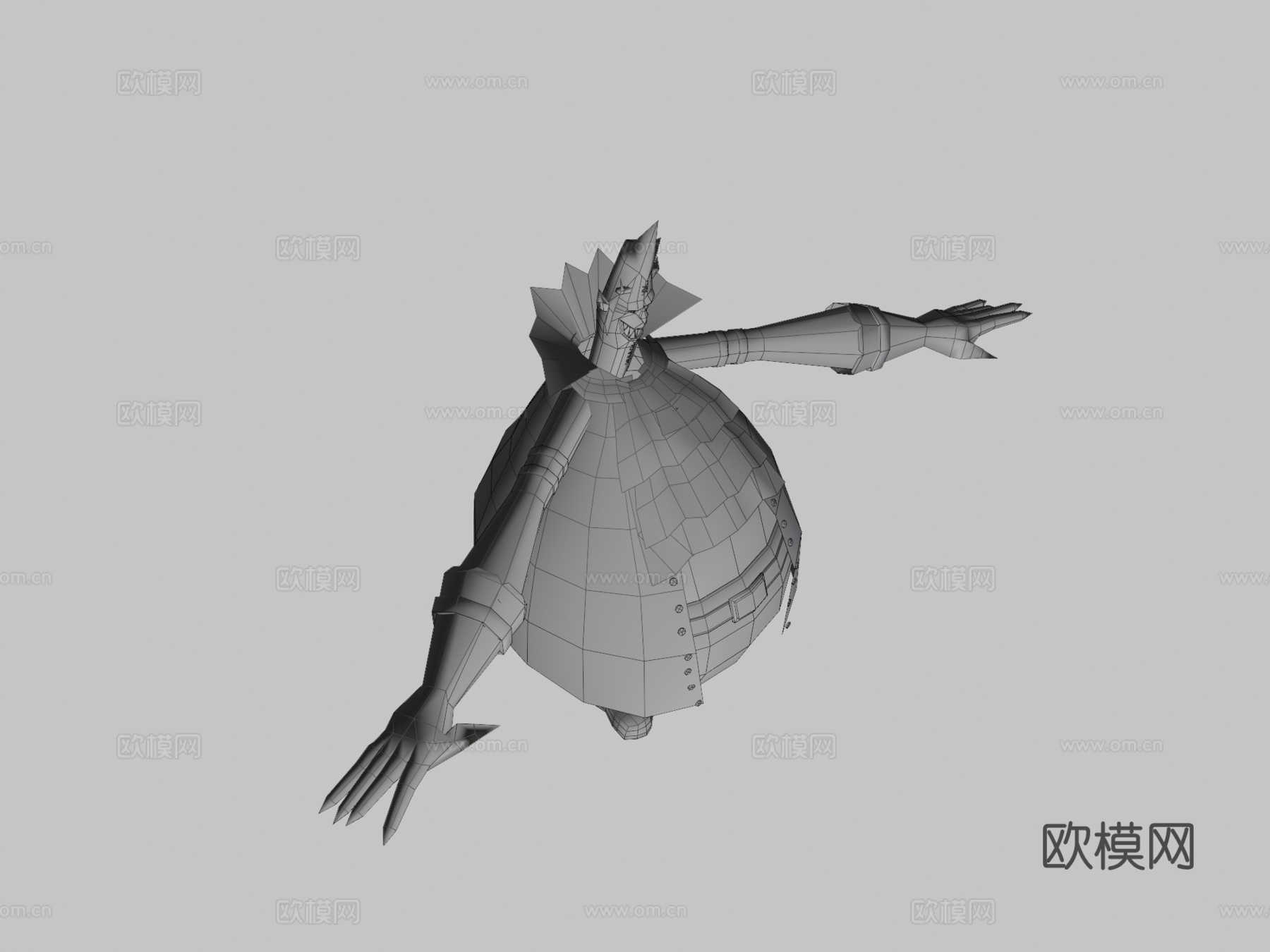 月光莫利亚3d模型下载（渲染图3）