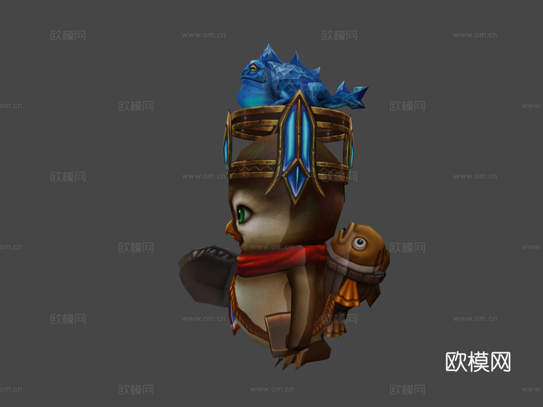 企鹅3d模型下载（渲染图7）