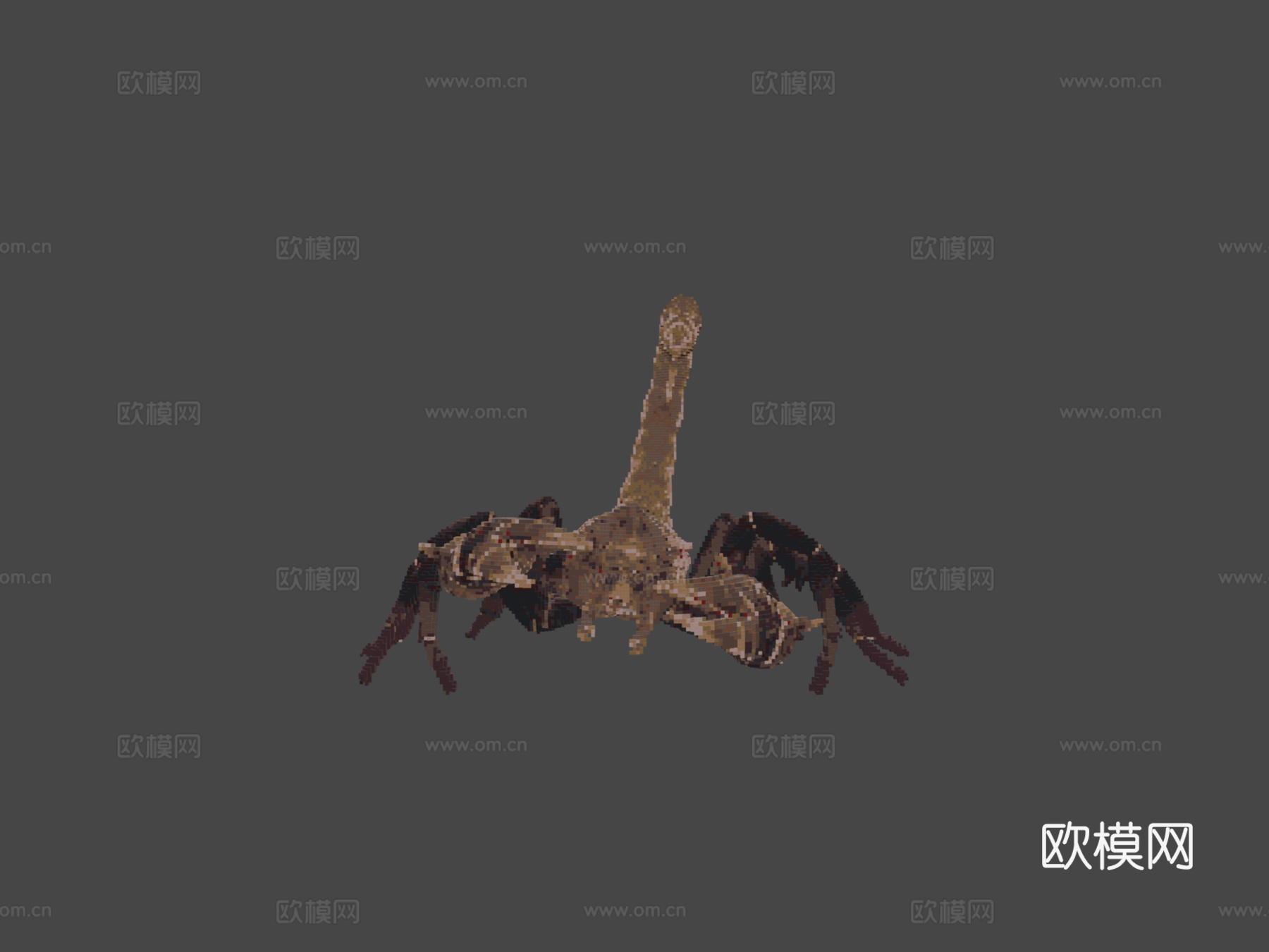 我的世界蝎子建造示意图3d模型下载（渲染图5）