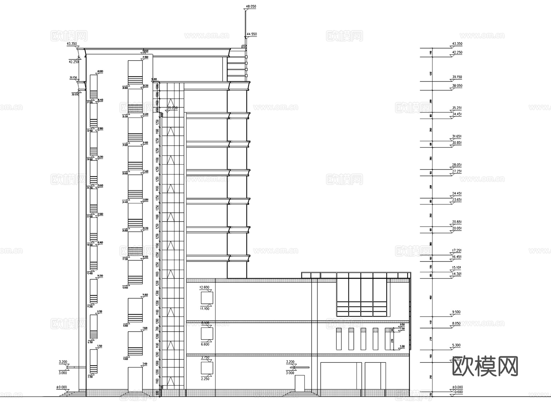 酒店建筑CAD施工图集cad施工图