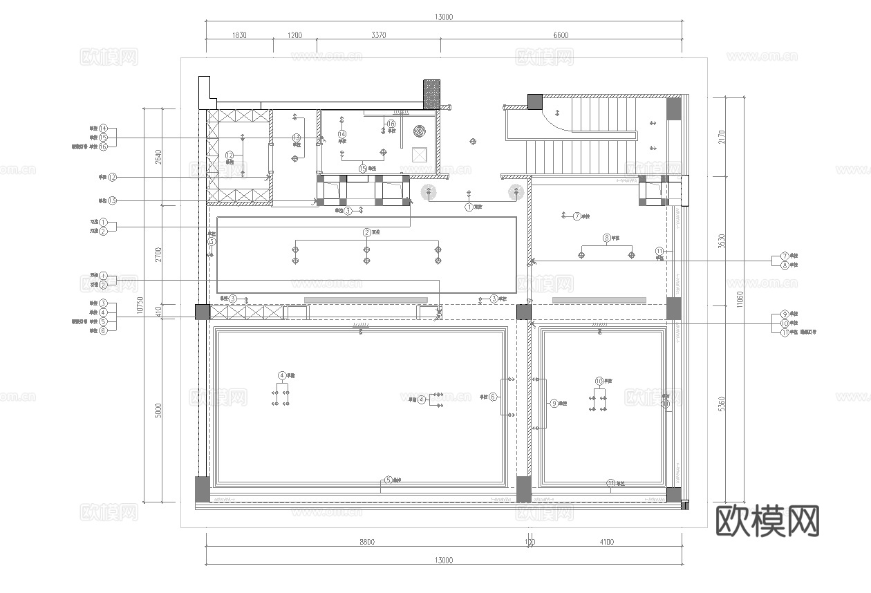 董事长 总经理 办公室 最新全套施工图设计cad施工图