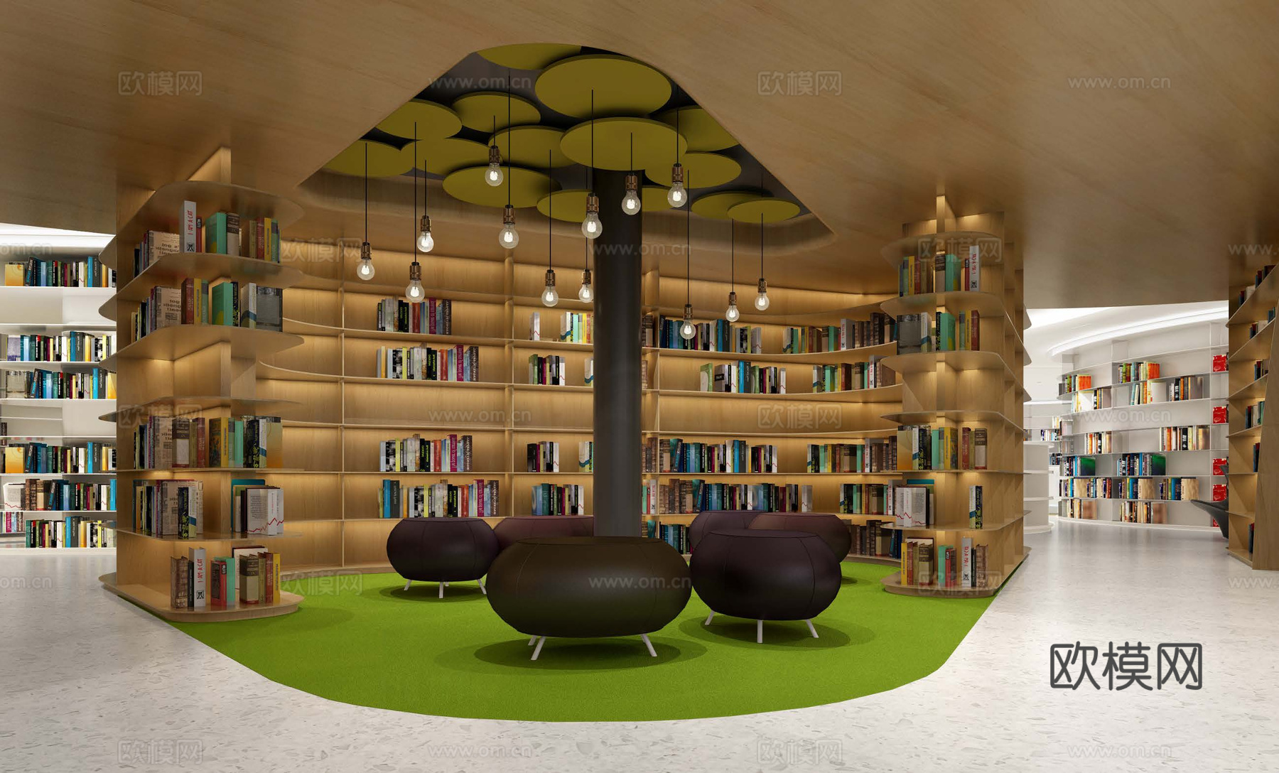 图书馆 书咖 最新全套施工图设计cad施工图