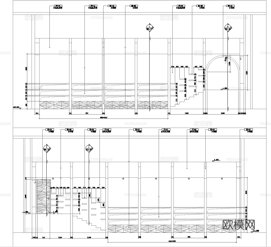 图书馆 书咖 最新全套施工图设计cad施工图