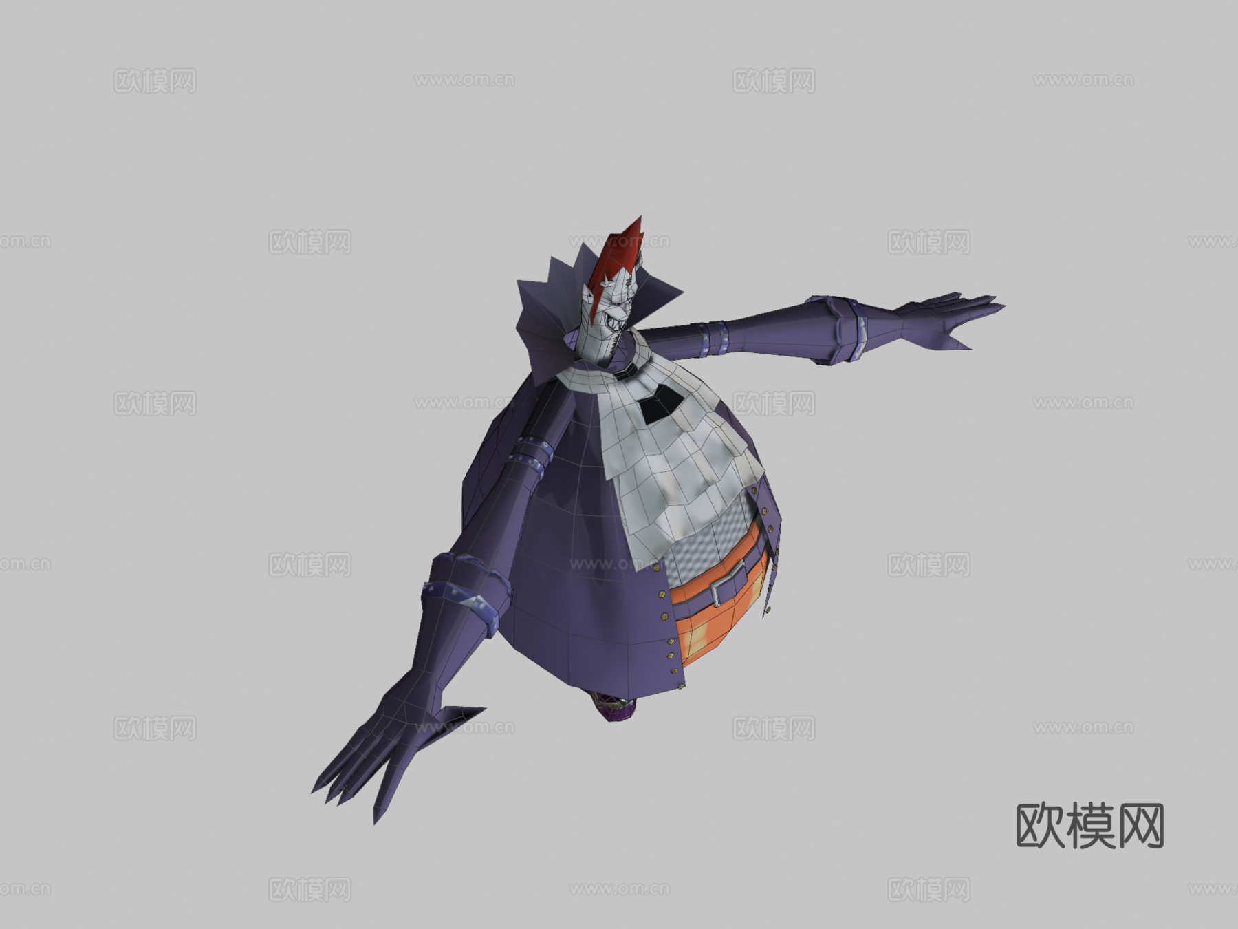 月光莫利亚3d模型下载（渲染图2）