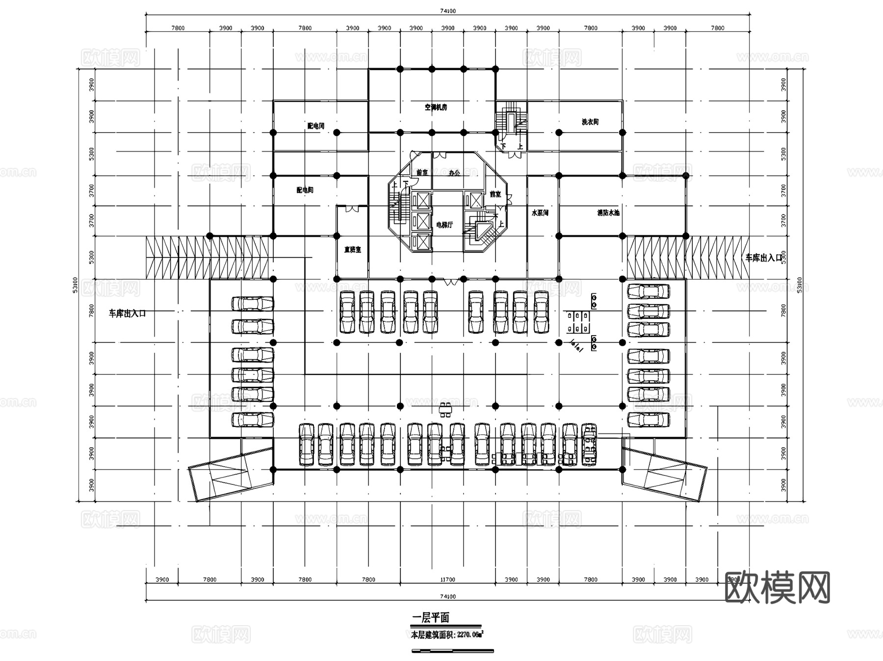 酒店各层平面建筑CAD施工图集cad施工图