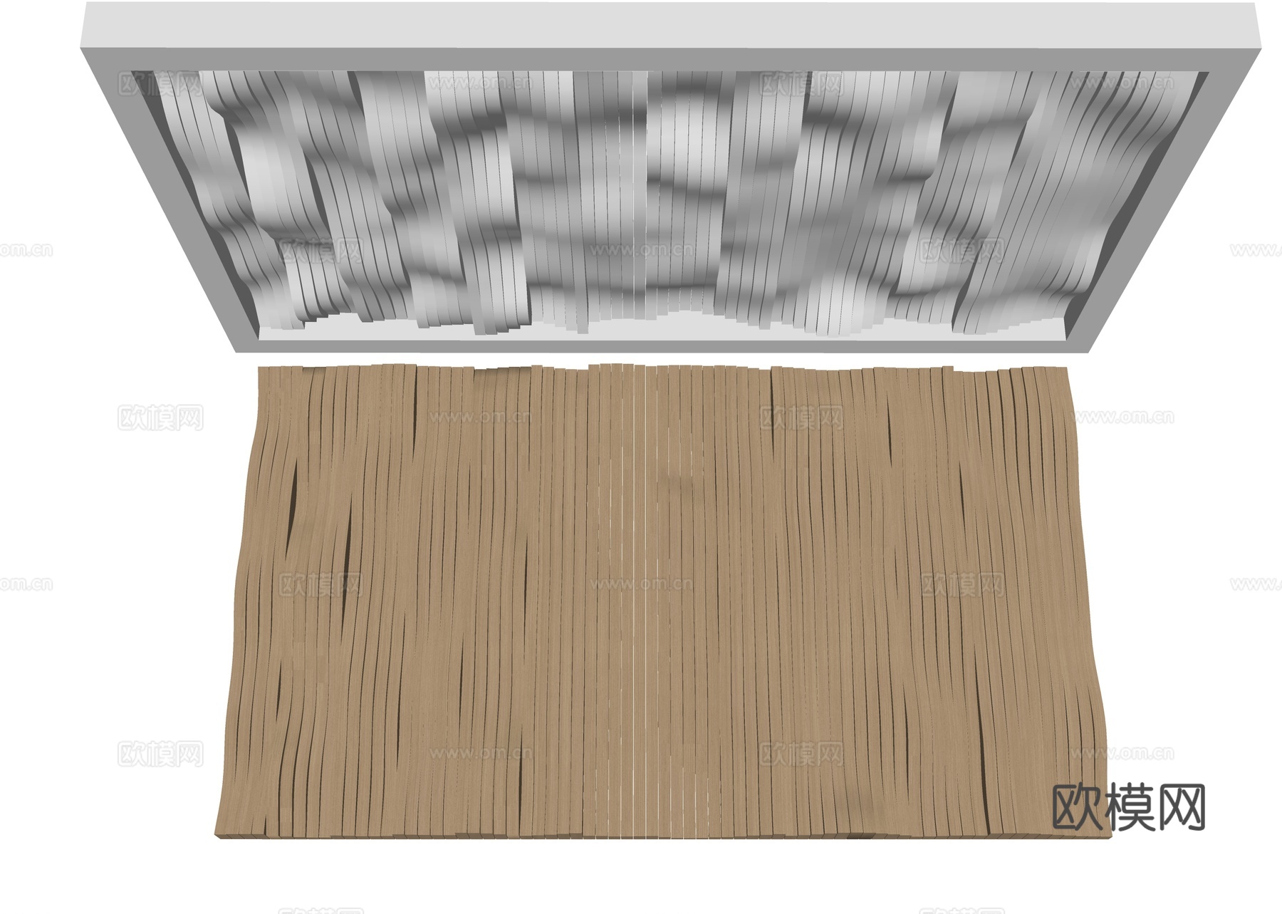 现代吊顶 格栅吊顶 起伏吊顶 简约吊顶 办公空间吊顶 大厅吊su模型