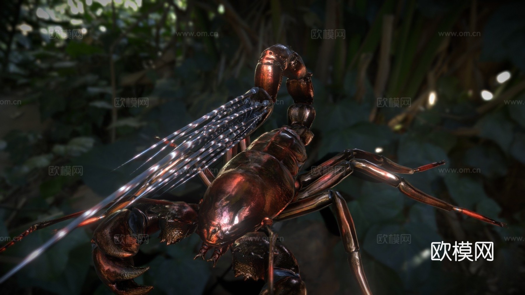 射击蝎子3d模型下载（渲染图1）