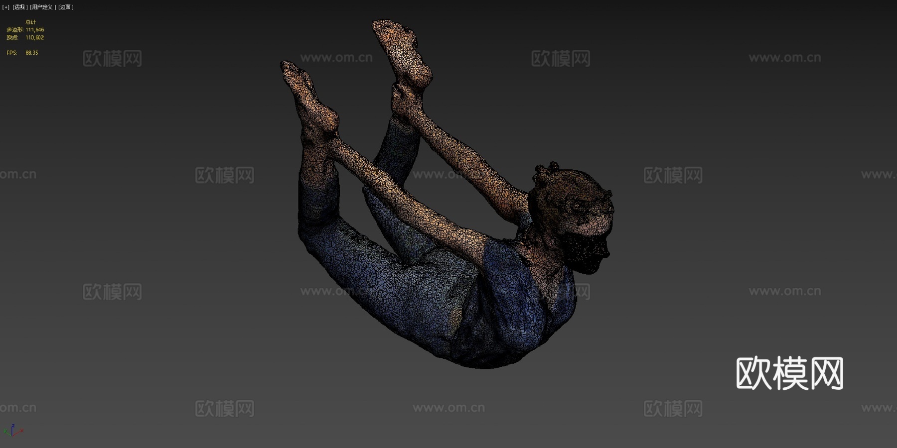 安娜反向轮3d模型下载（渲染图4）