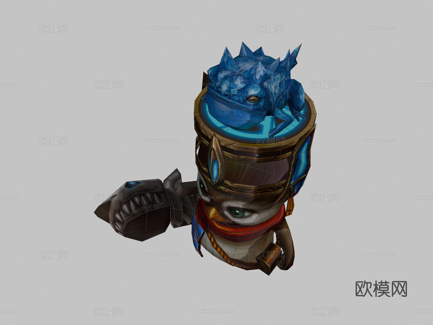 企鹅3d模型下载（渲染图2）