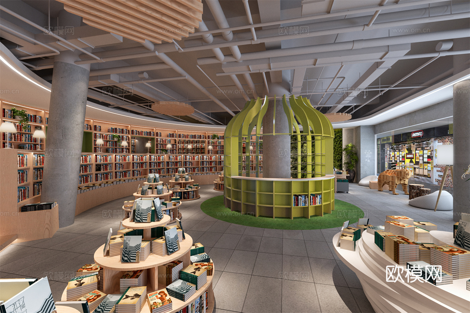 图书馆 书咖 最新全套施工图设计cad施工图