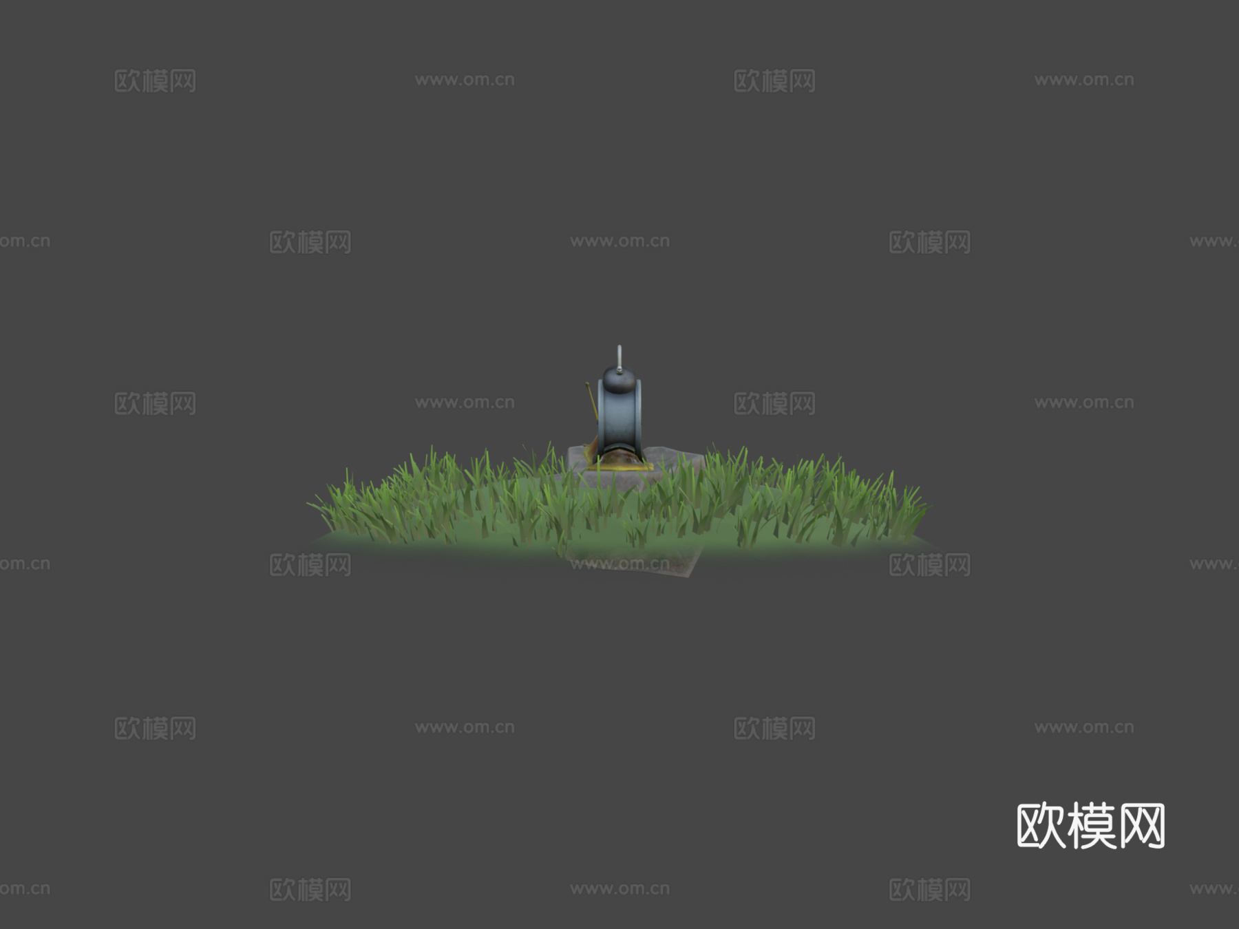 时钟蜗牛3d模型下载（渲染图5）