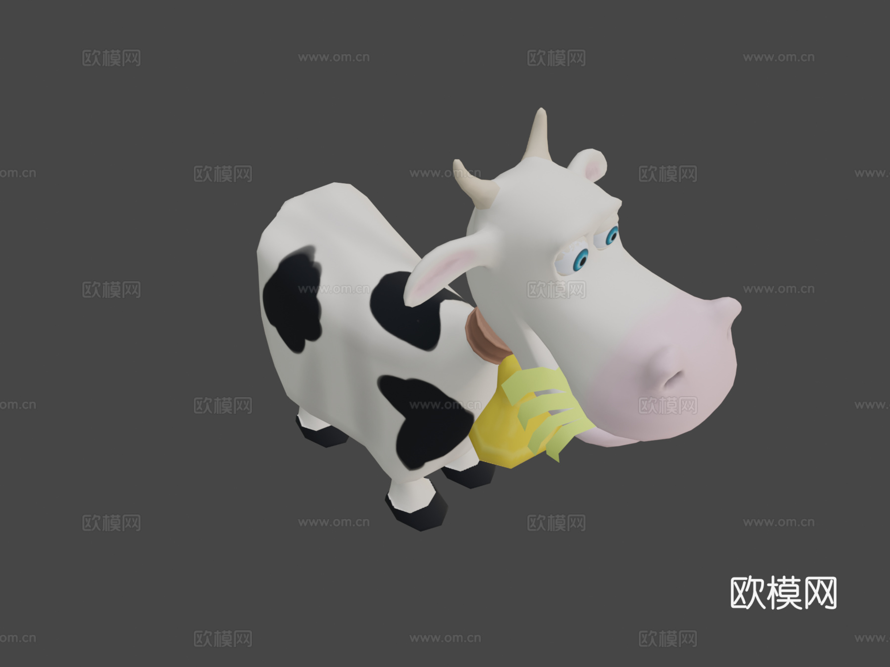 卡通奶牛3d模型下载（渲染图8）