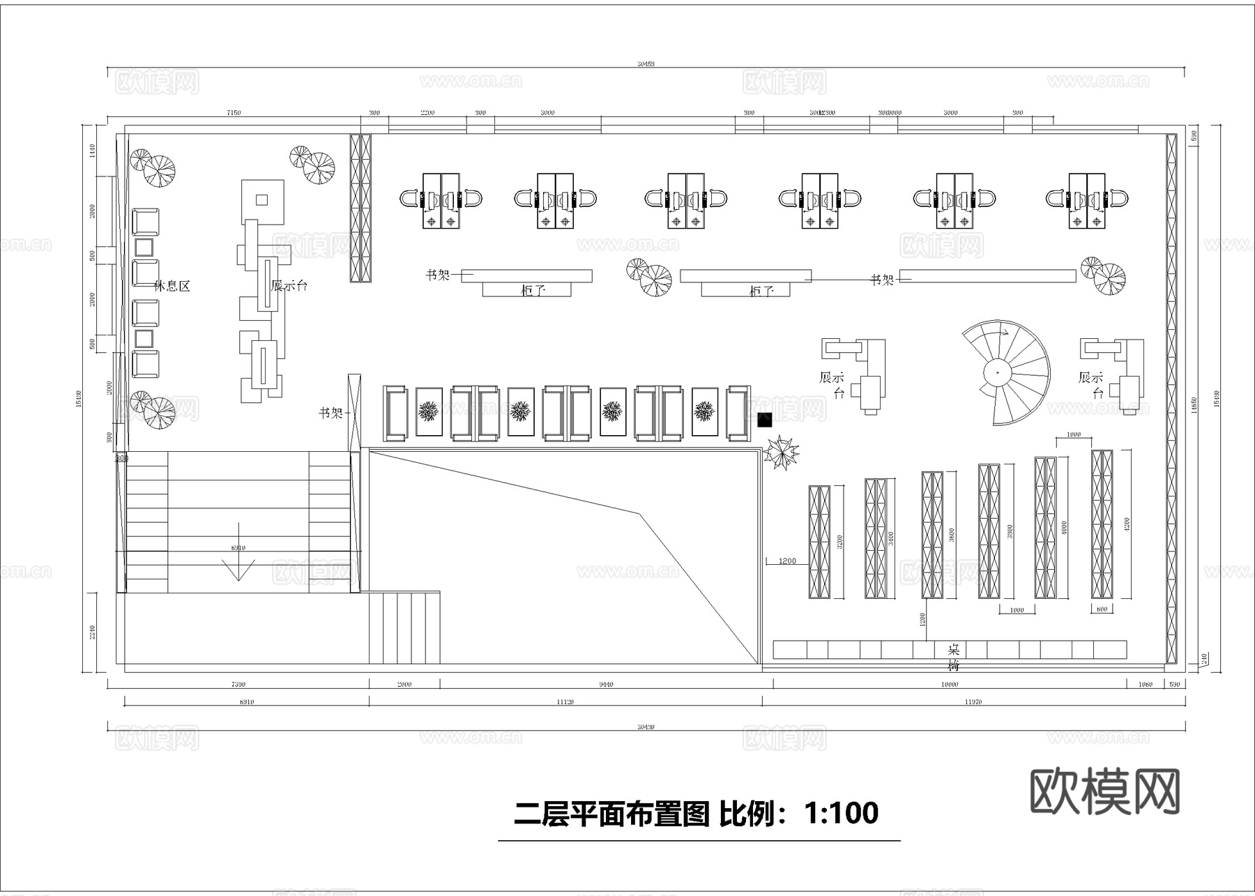 图书馆 书店 最新全套施工图设计cad施工图
