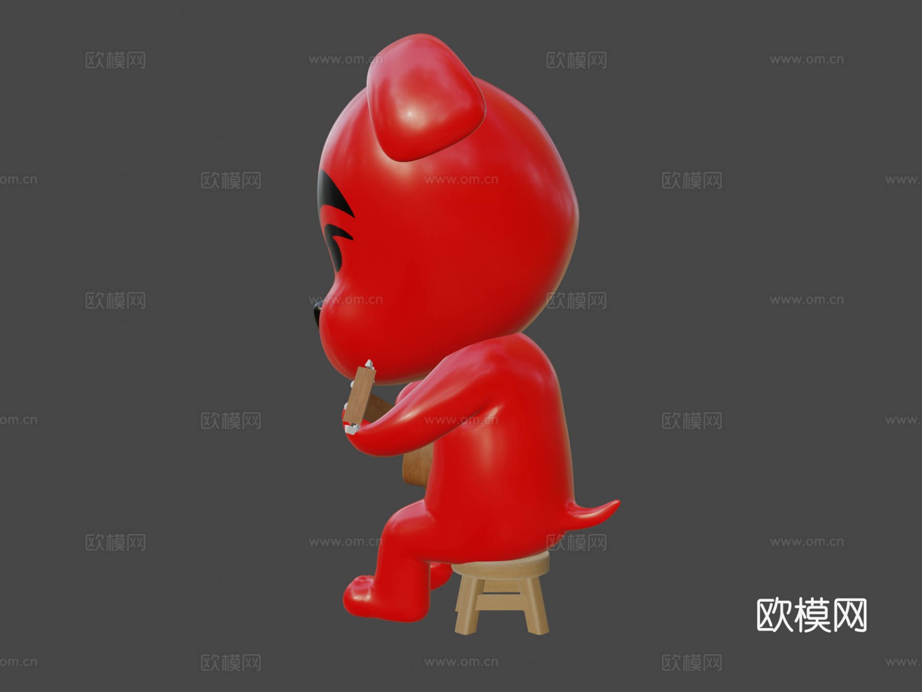 KK滑手  动物森友会3d模型下载（渲染图7）