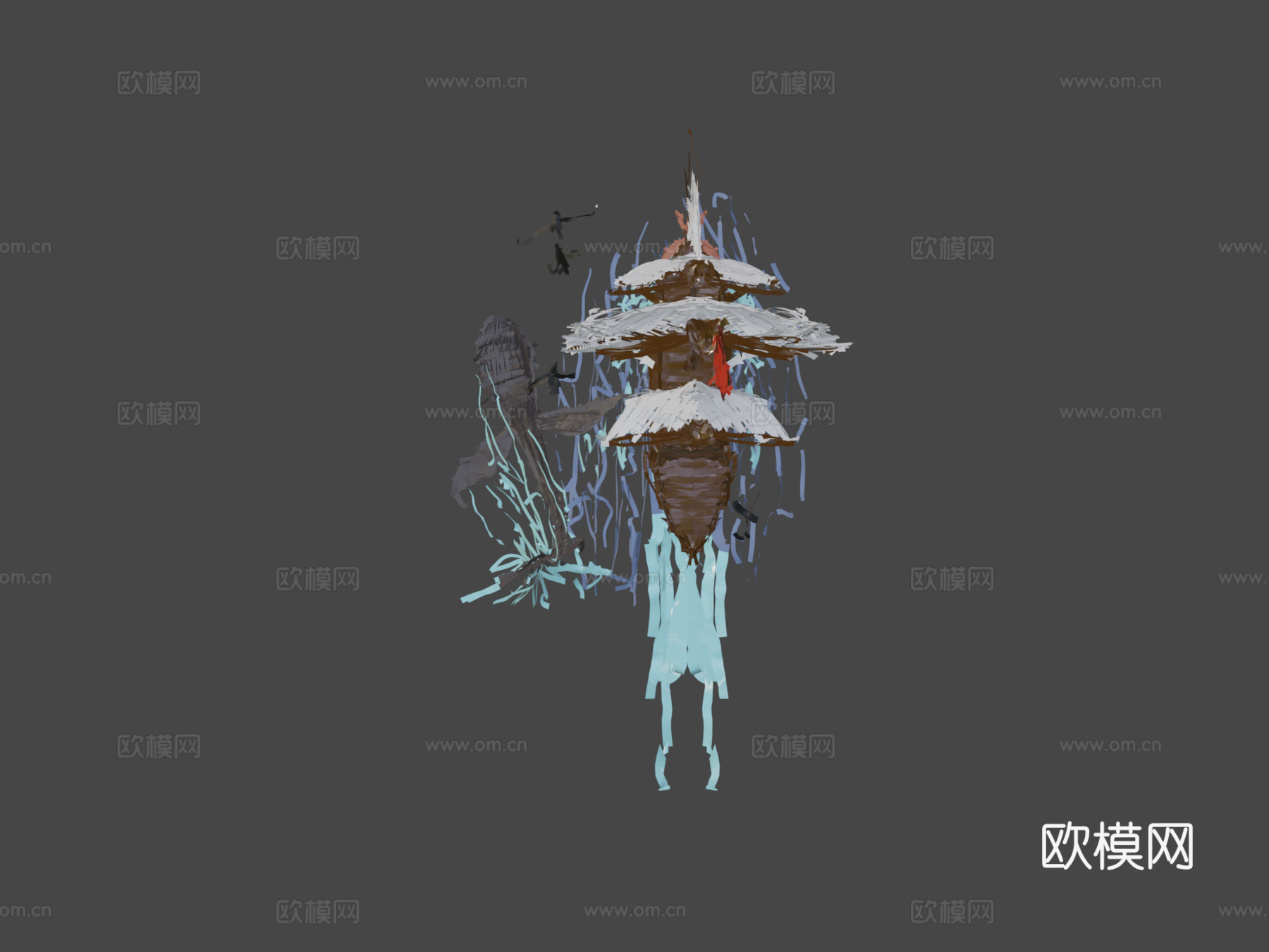 船与鲸3d模型下载（渲染图8）