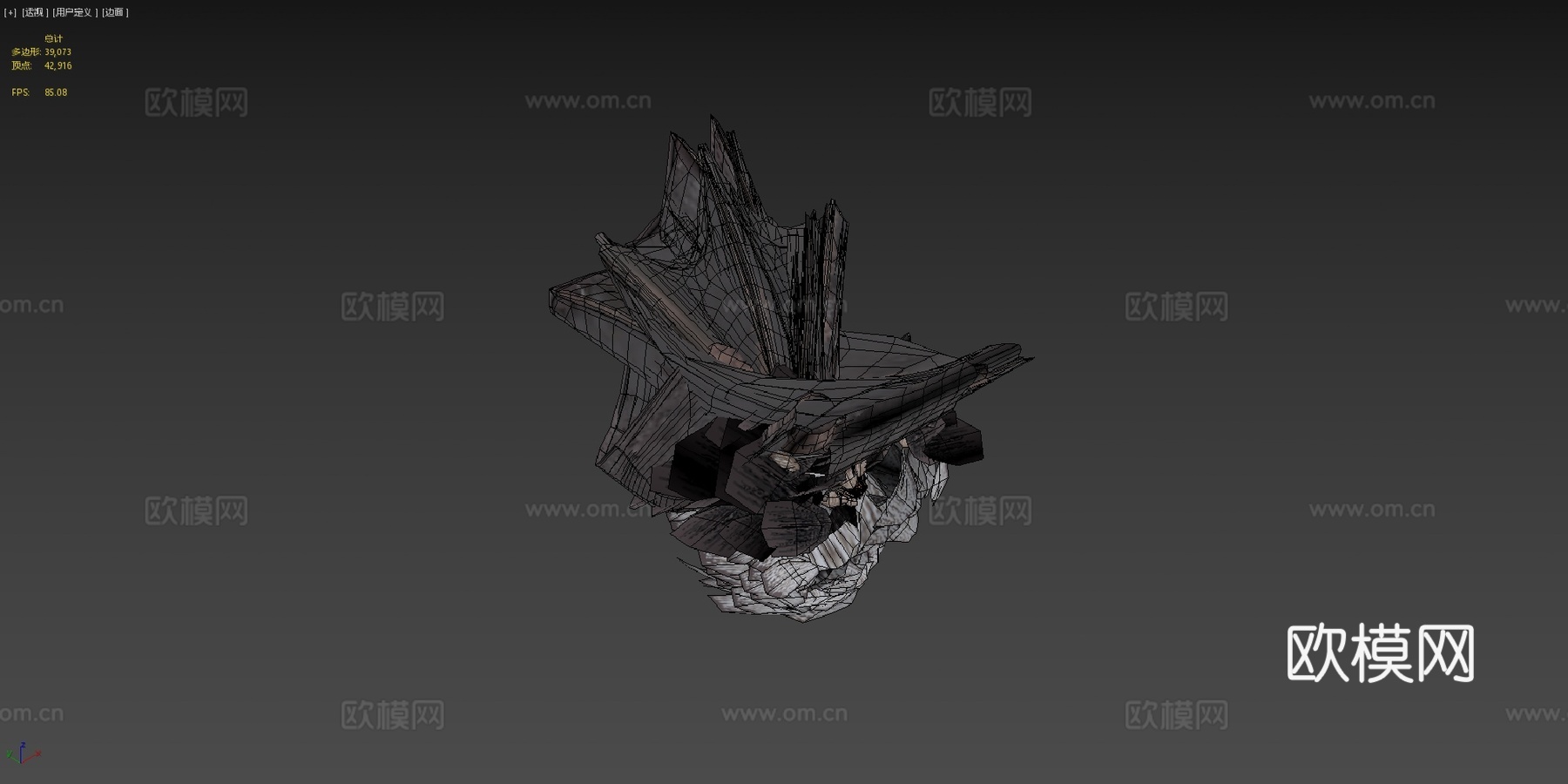 普通吸血蝠圆头叶口蝠3d模型下载（渲染图4）