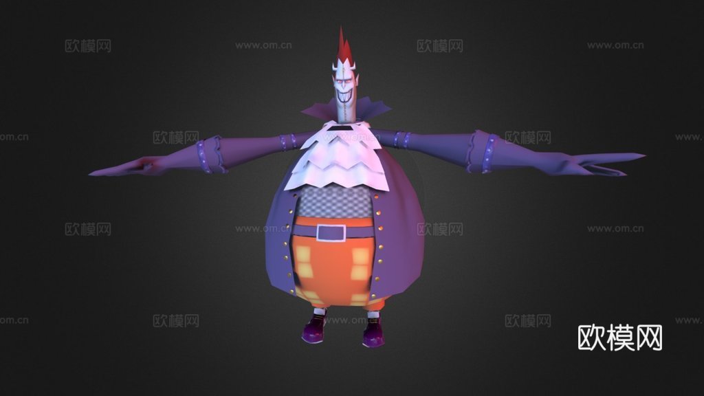 月光莫利亚3d模型下载（渲染图1）