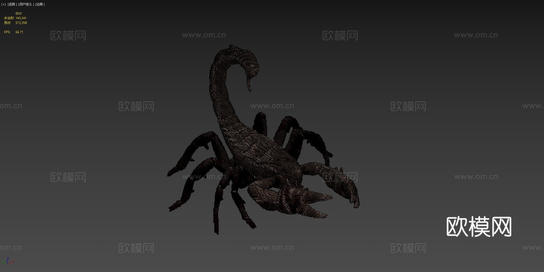 我的世界蝎子建造示意图3d模型下载（渲染图4）