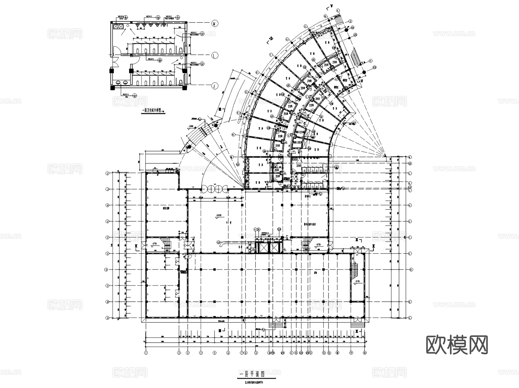 酒店建筑设计CAD施工图集cad施工图