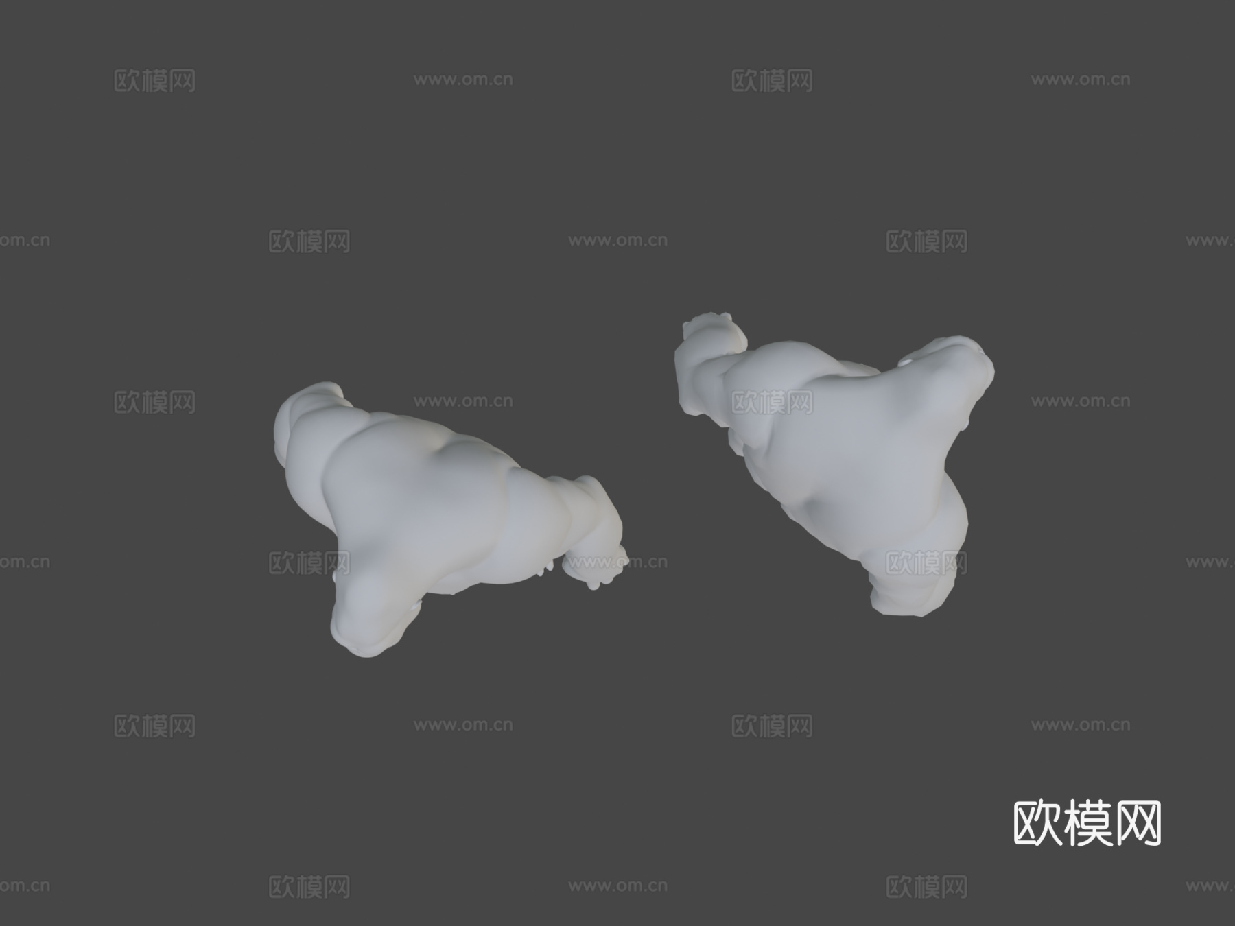 大猩猩基础网格  拓扑UV贴图3d模型3d模型下载（渲染图5）