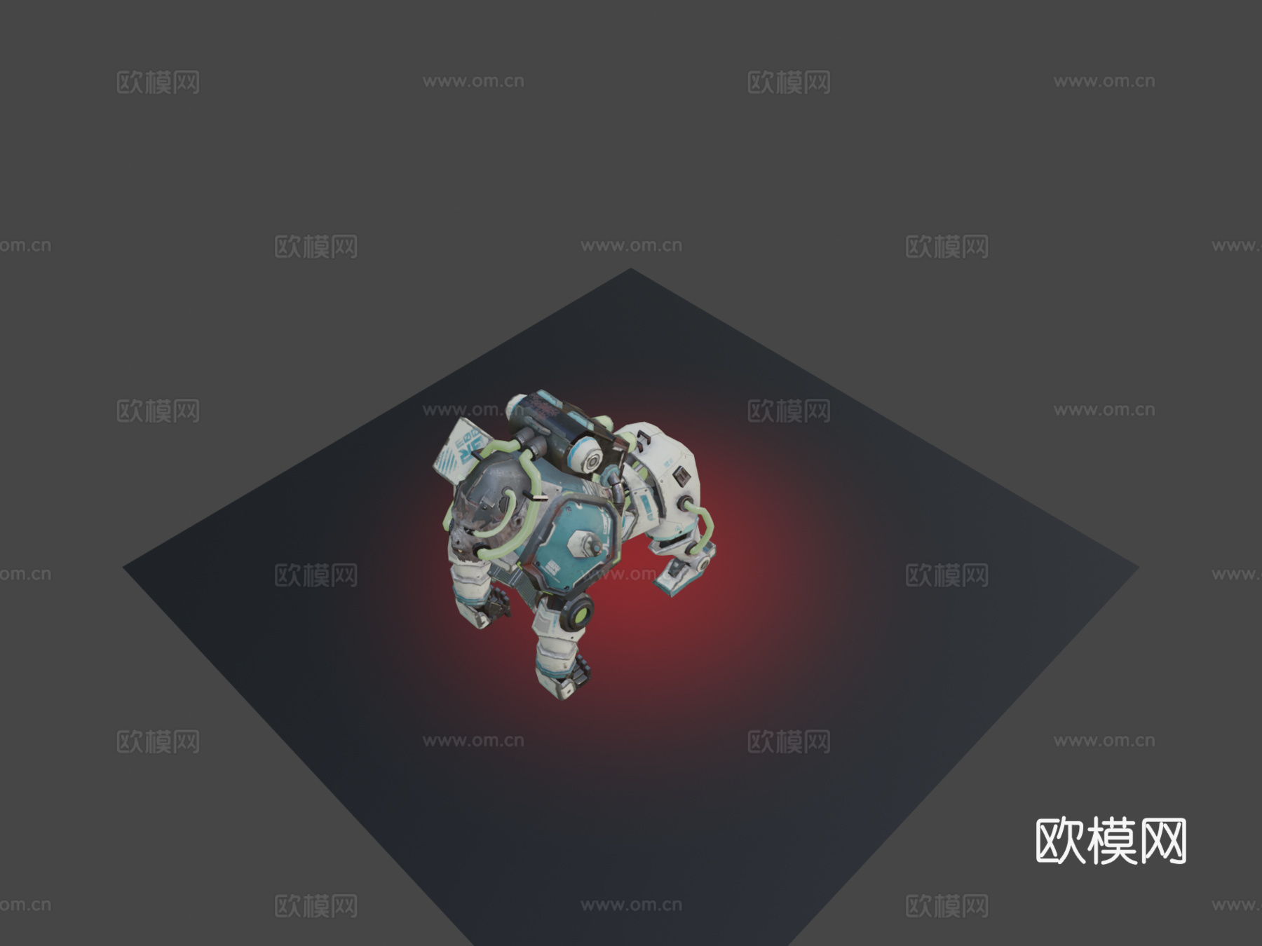 GR003  大猩猩赛博格3d模型下载（渲染图7）