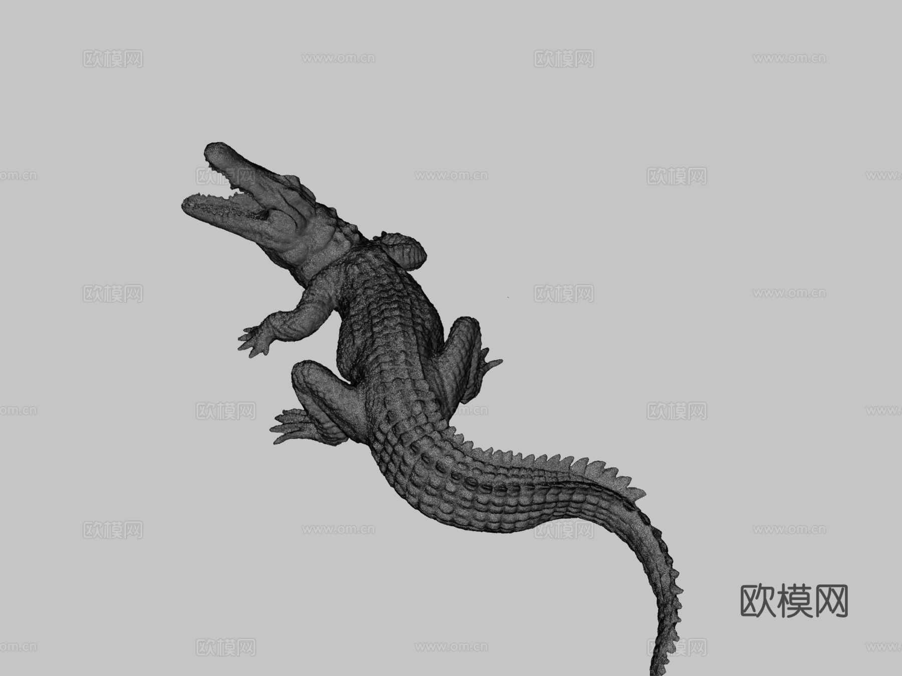尼罗鳄3d模型下载（渲染图3）