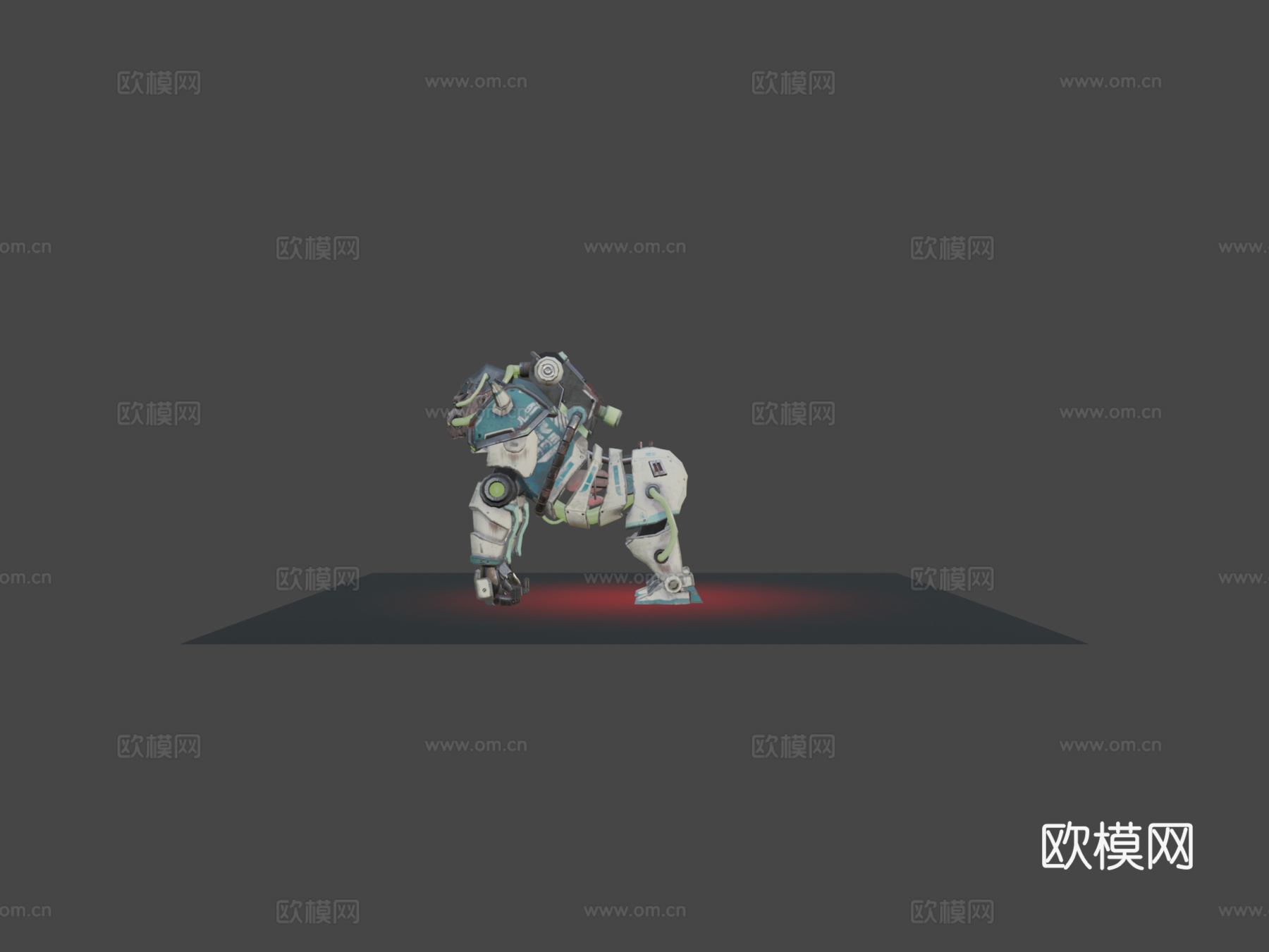 GR003  大猩猩赛博格3d模型下载（渲染图6）