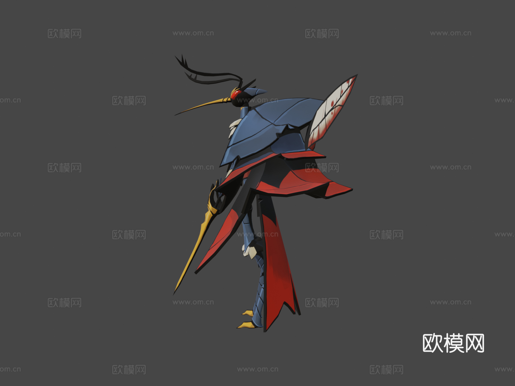 吸血鬼蚊子3d模型下载（渲染图6）