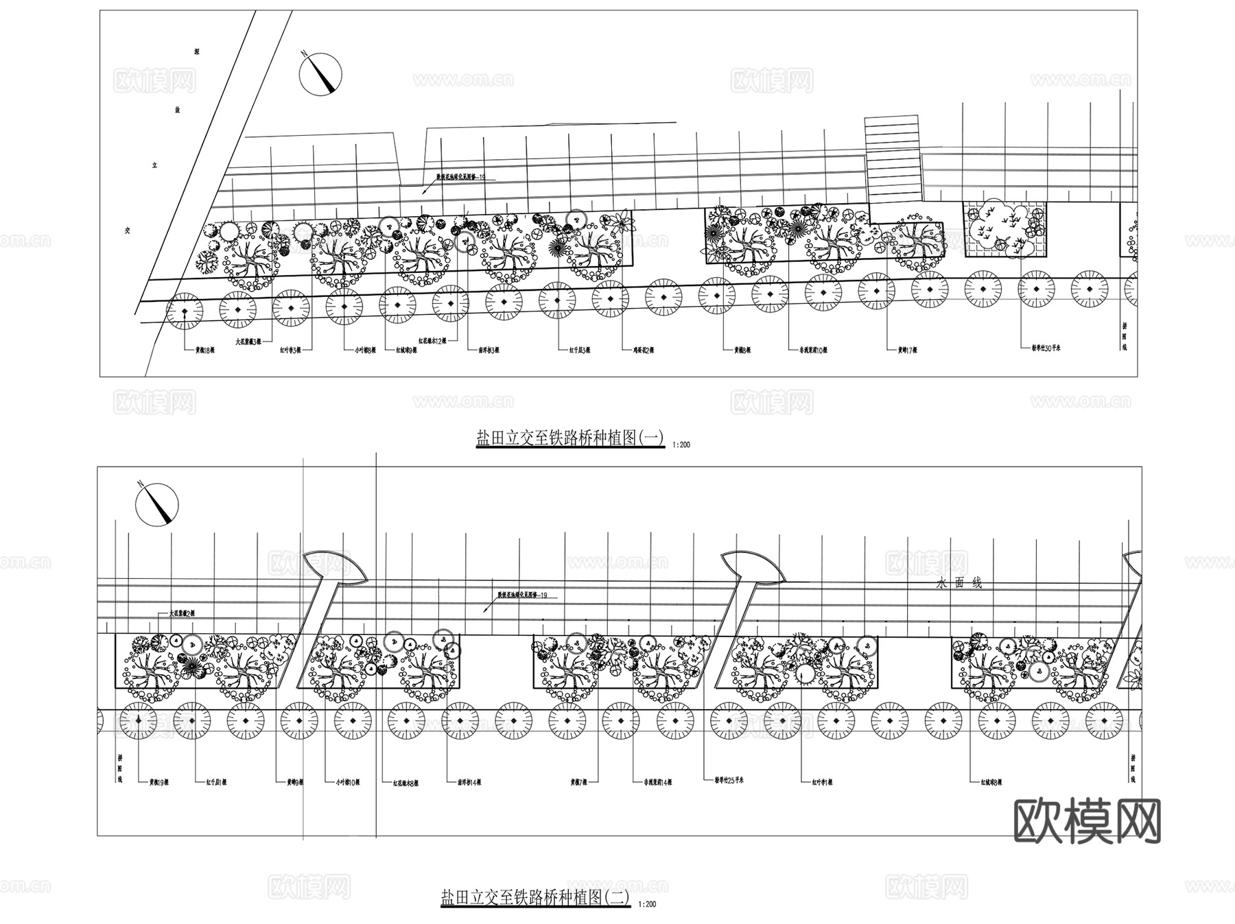 滨水河道治理绿化景观CAD施工图集cad施工图