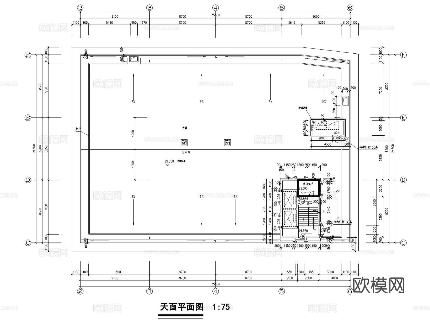 酒店建筑平面图CAD施工图cad施工图