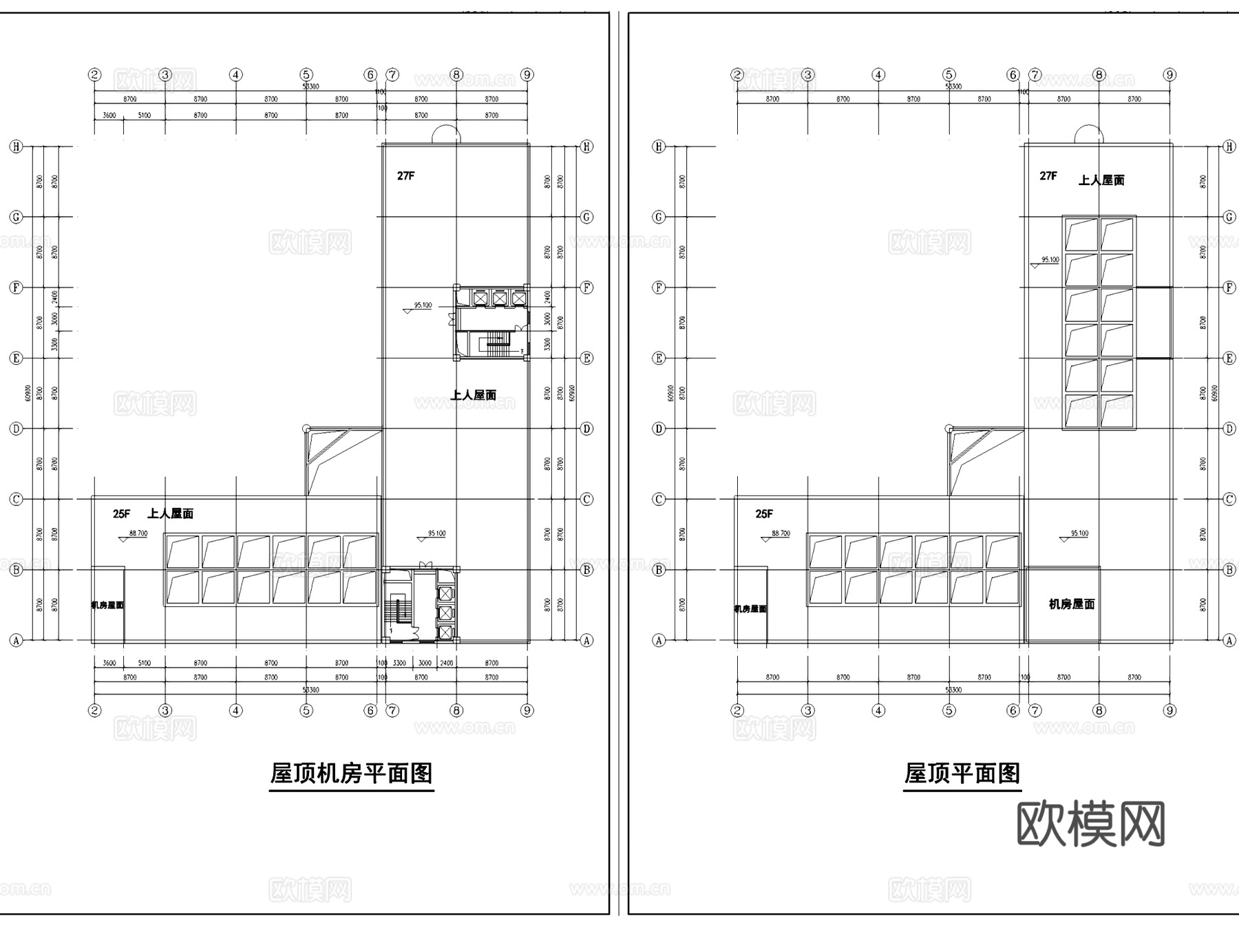 高层商场综合商业建筑CAD施工图集cad施工图