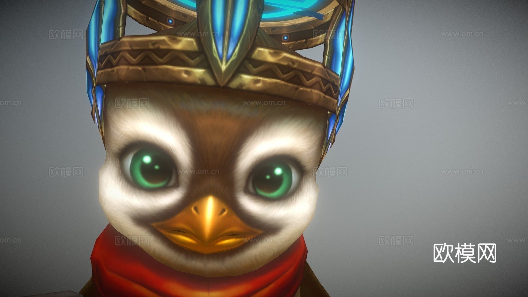 企鹅3d模型下载（渲染图1）