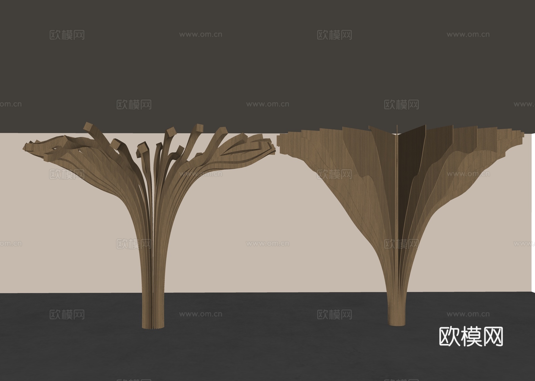 现代柱子 异形柱子 室内柱子 装饰柱子 圆形柱子 格栅柱子su模型