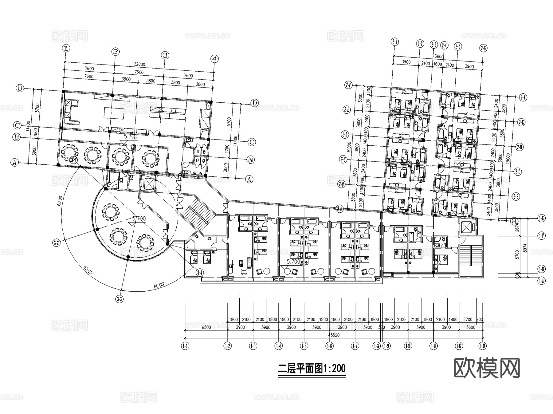 酒店方案建筑CAD施工图集cad施工图