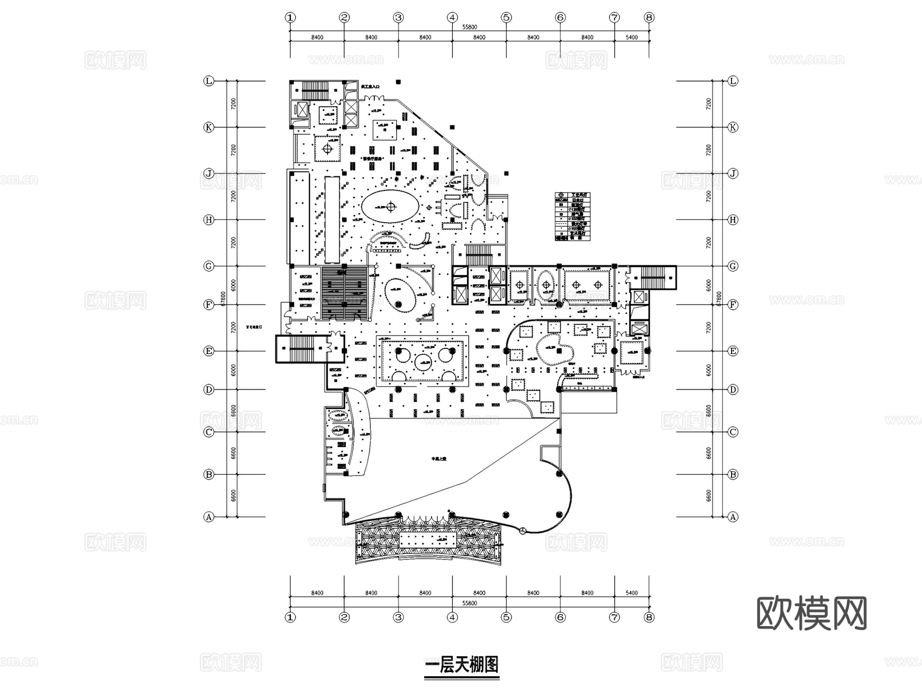 酒店公区室内装饰CAD施工图集cad施工图