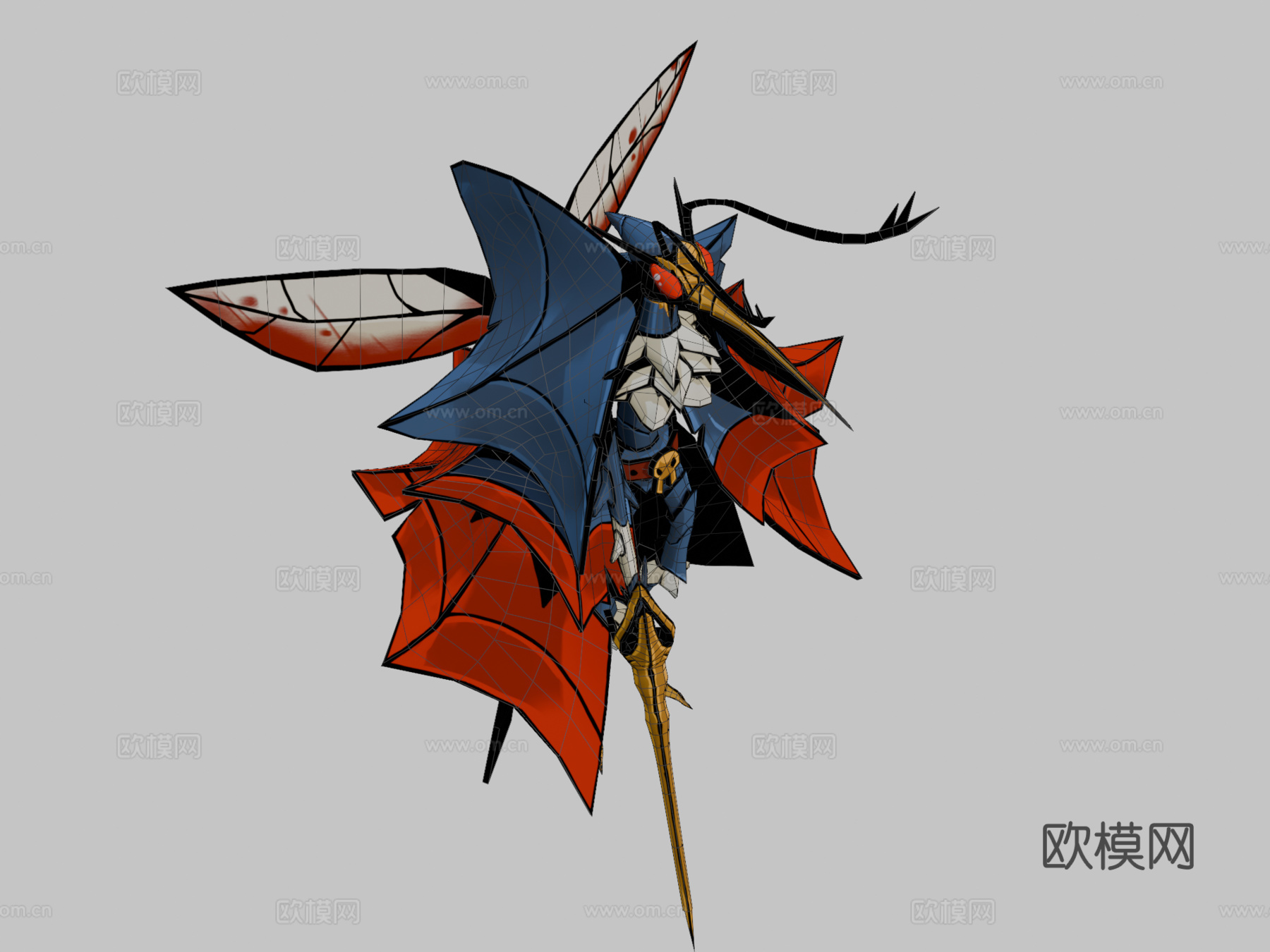 吸血鬼蚊子3d模型下载（渲染图2）