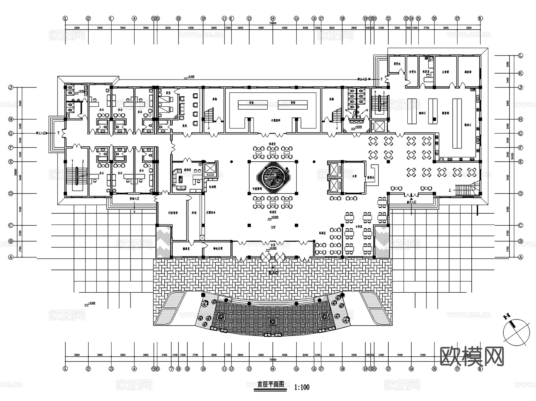 海上明珠酒店规划及建筑CAD施工图集cad施工图