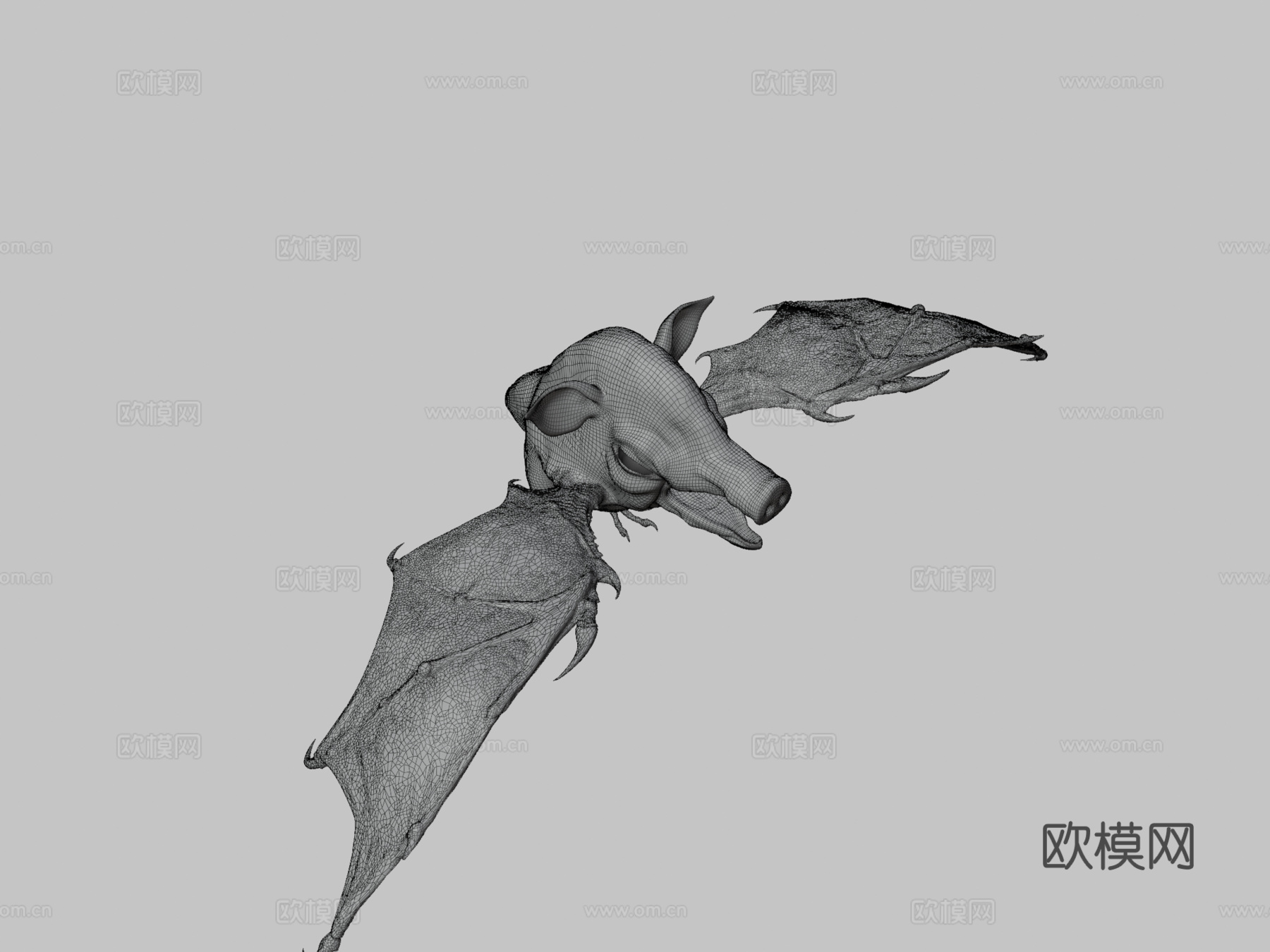 空中猪3d模型下载（渲染图3）