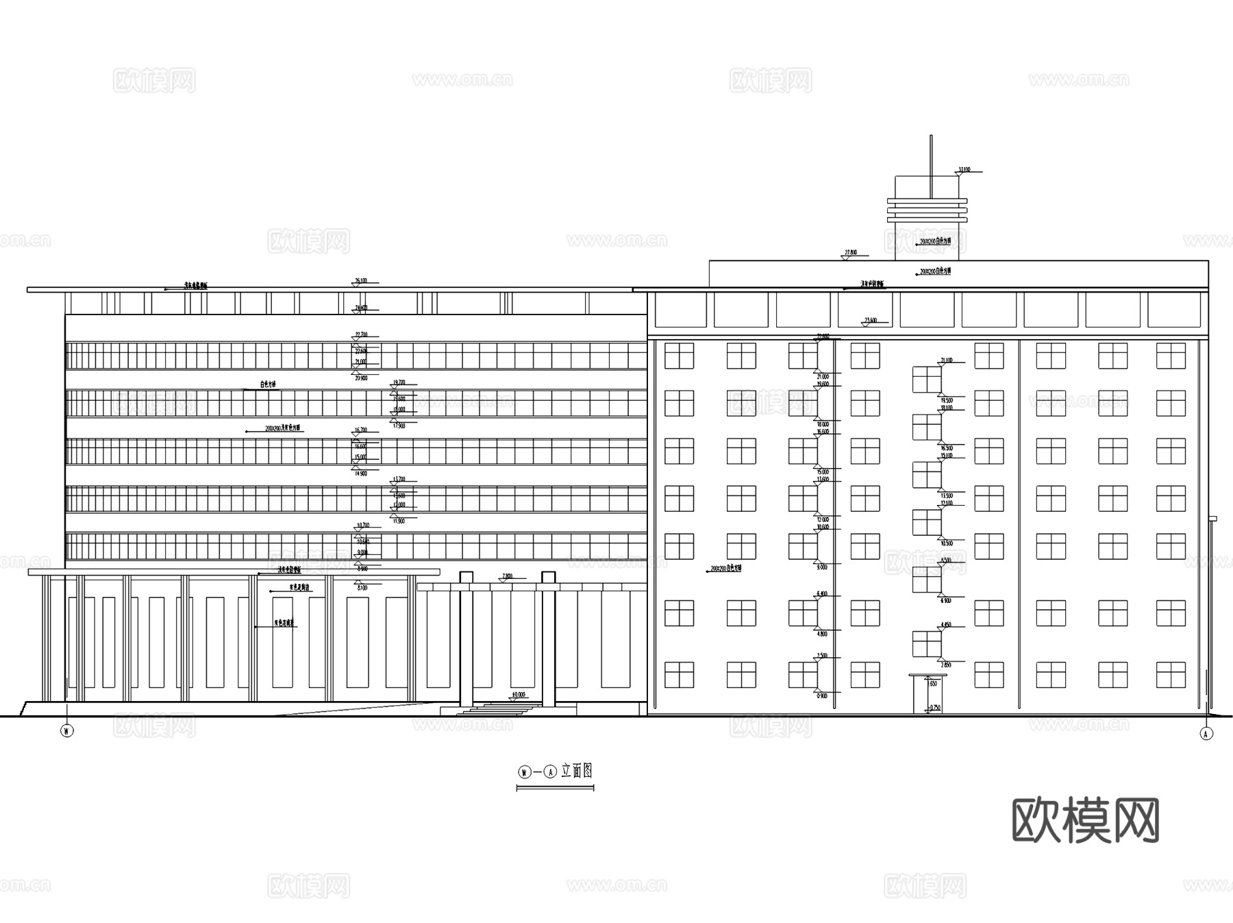 酒店建筑设计CAD施工图集cad施工图