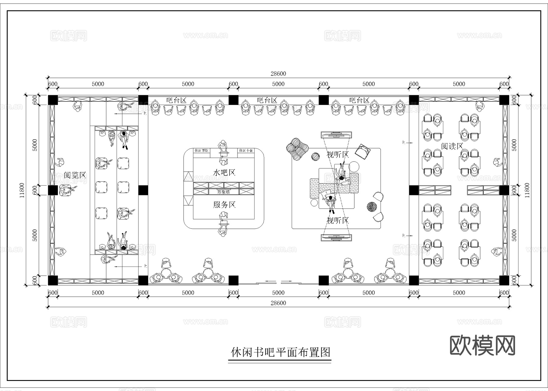 图书馆 最新平面施工图设计cad施工图
