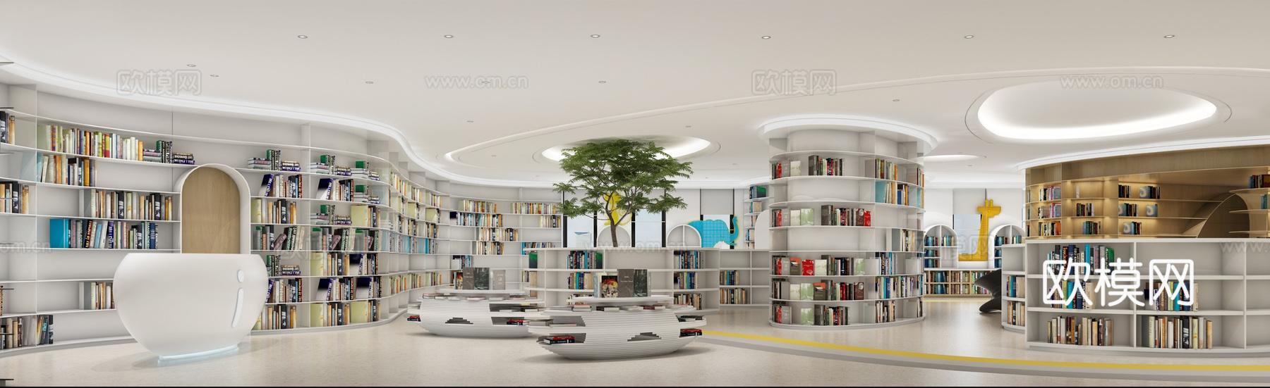 图书馆 书咖 最新全套施工图设计cad施工图