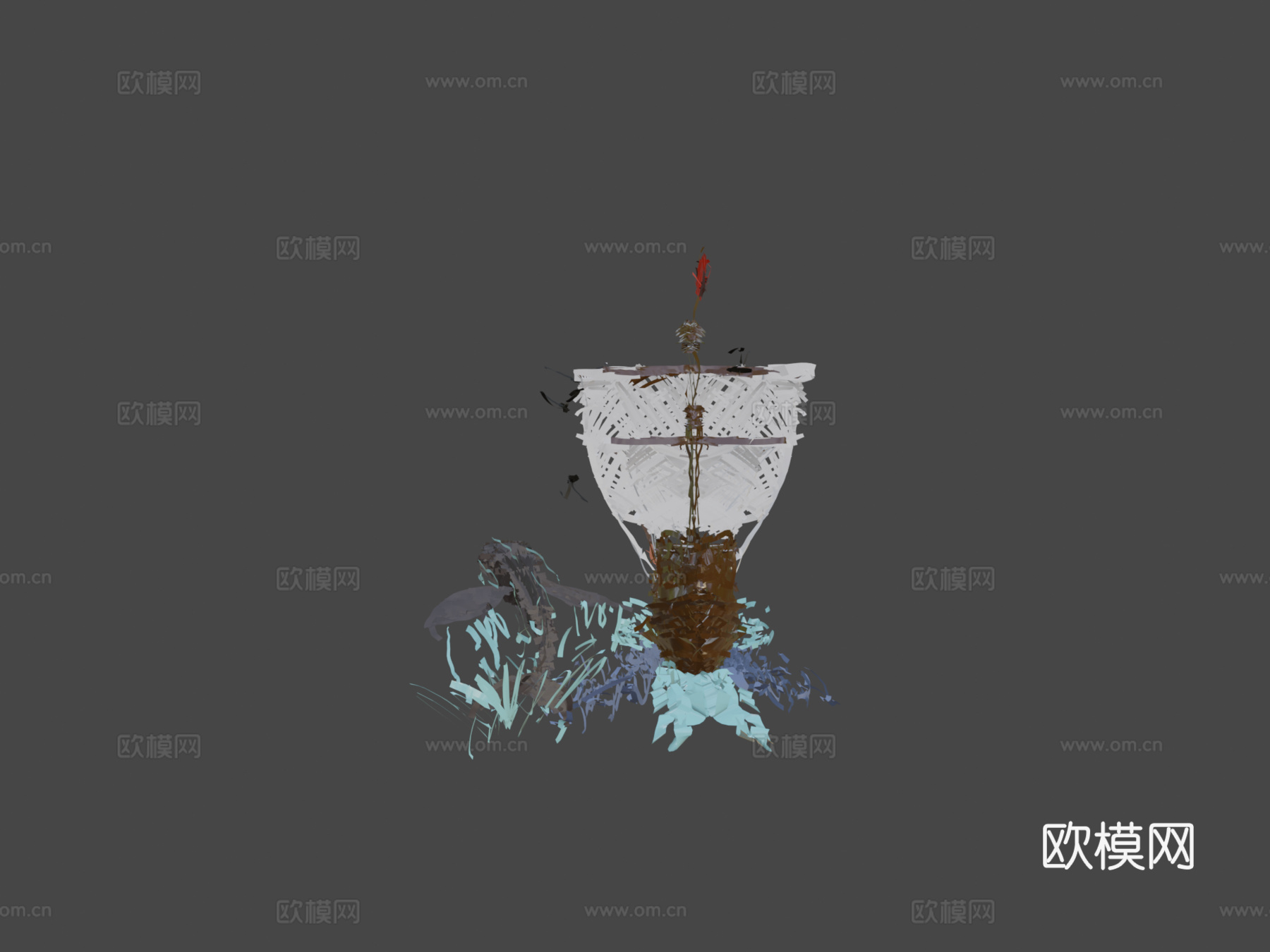 船与鲸3d模型下载（渲染图5）