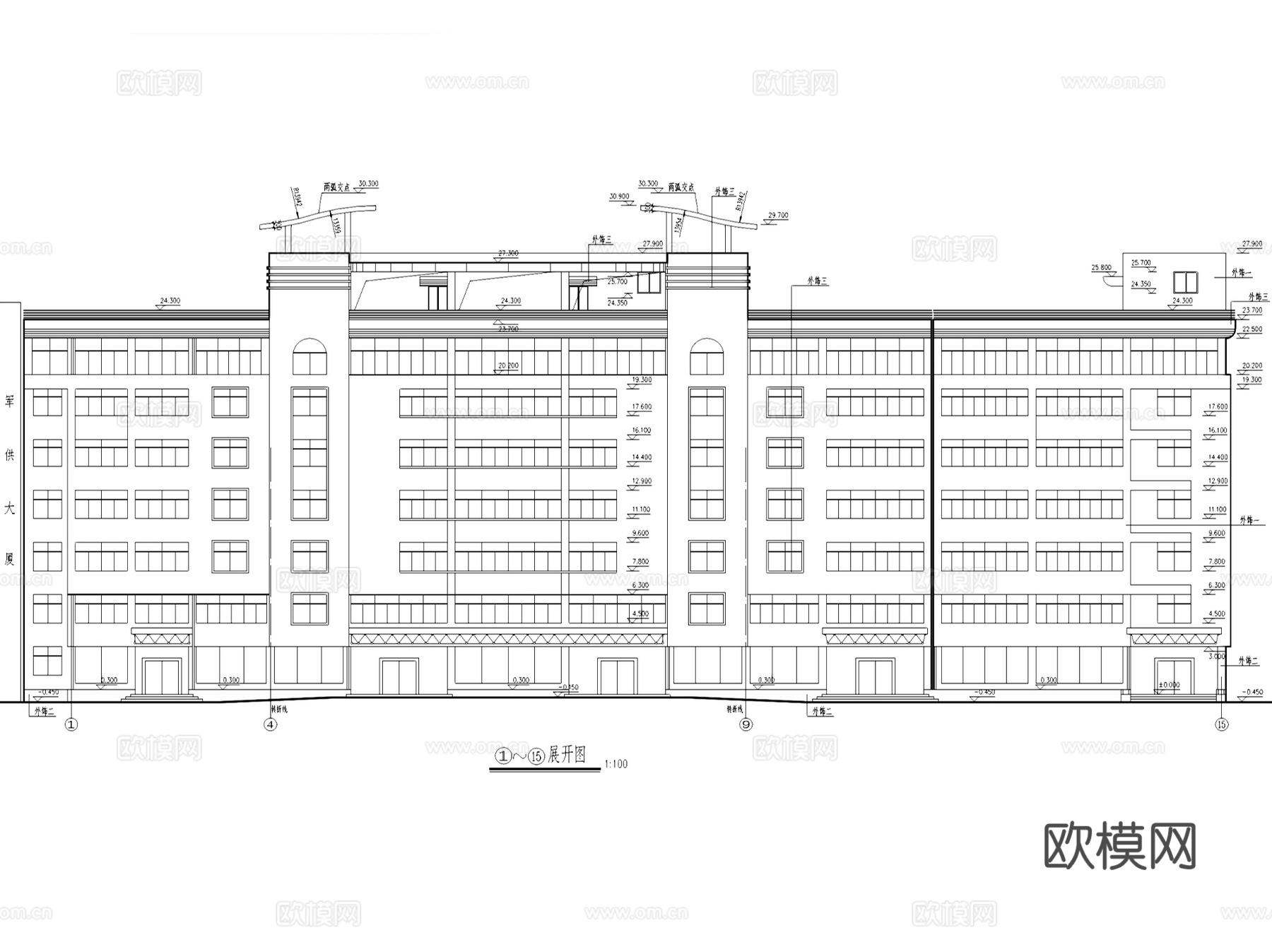 酒店旅馆宾馆建筑CAD施工图集cad施工图