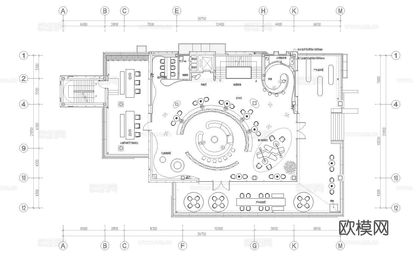 书吧 最新平面施工图设计cad施工图