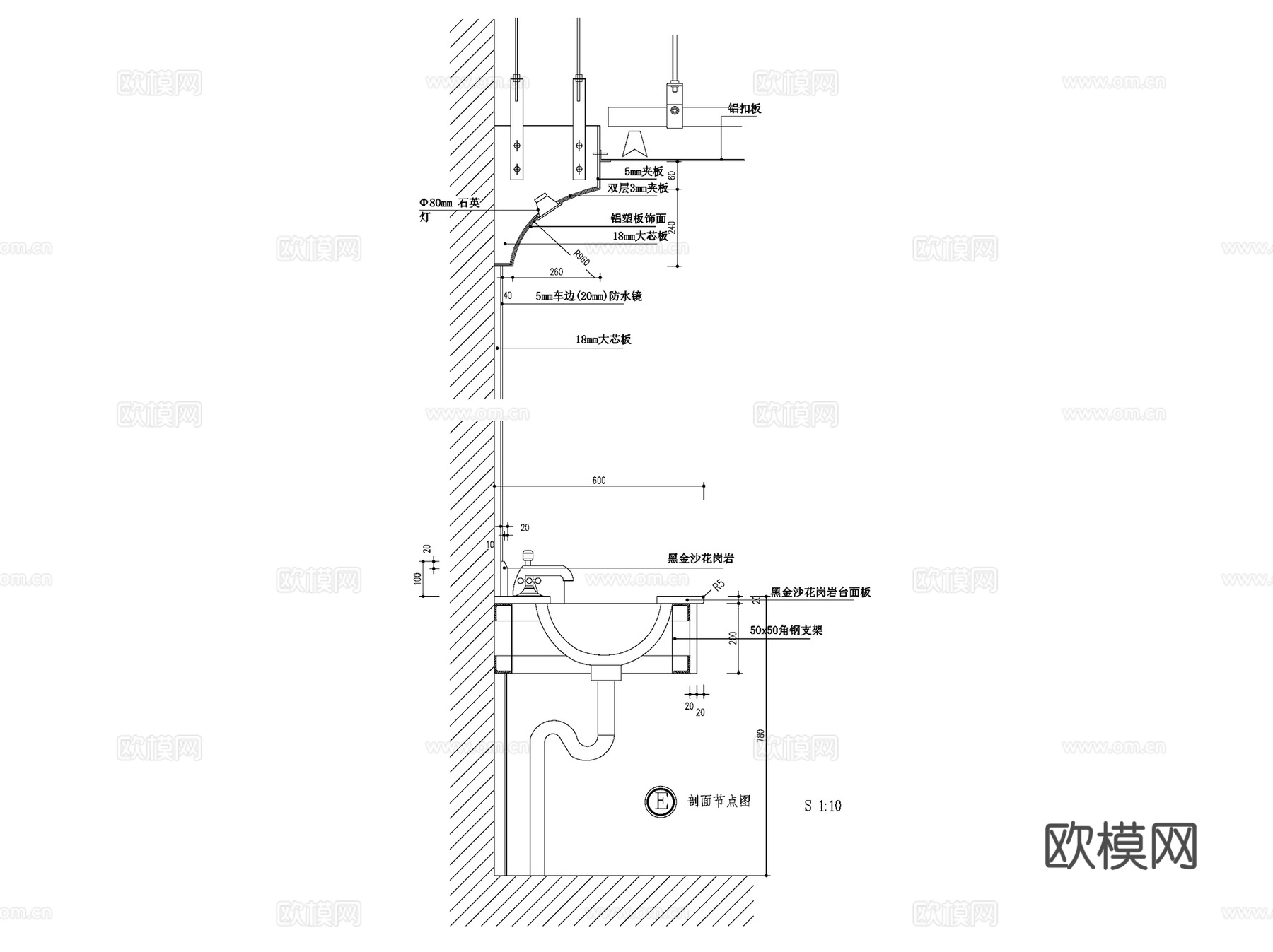 厕所卫生间大样CAD施工图cad施工图