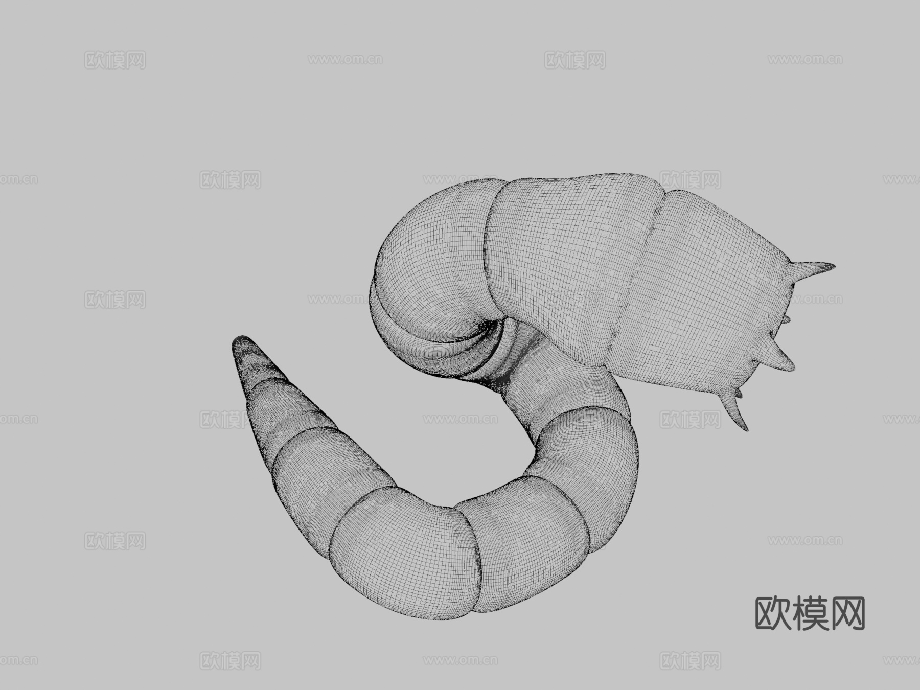 沙丘地虫4K纹理3d模型下载（渲染图2）