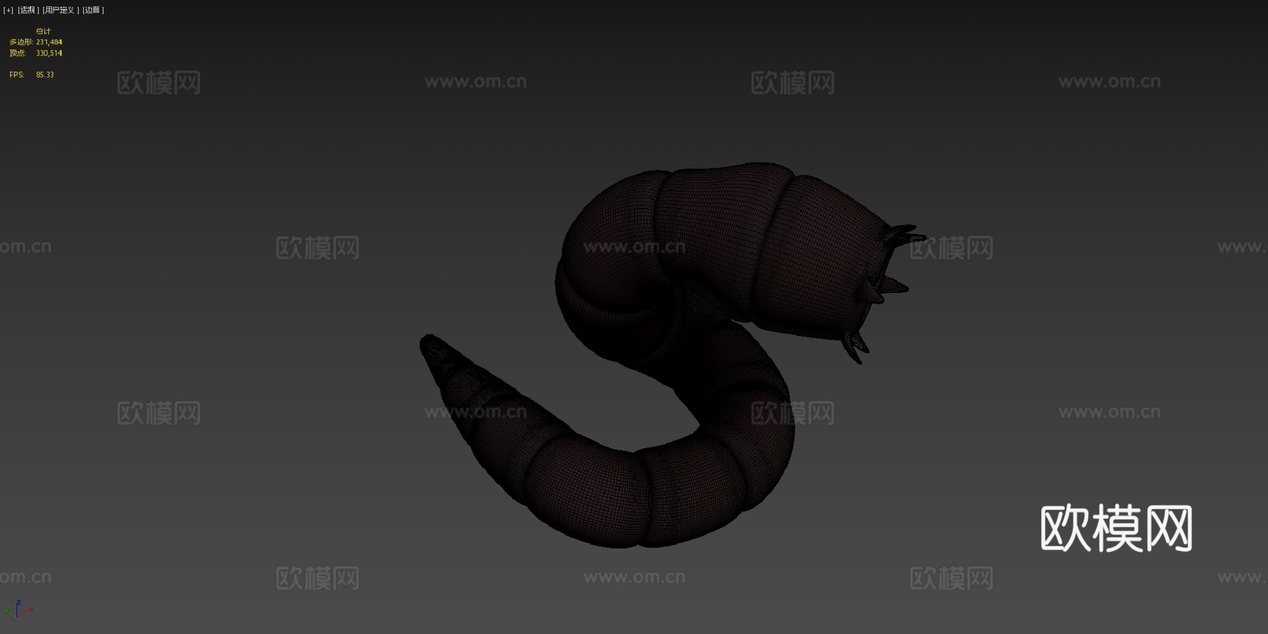 沙丘地虫4K纹理3d模型下载（渲染图4）