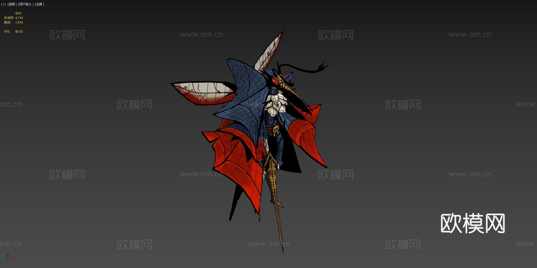 吸血鬼蚊子3d模型下载（渲染图4）