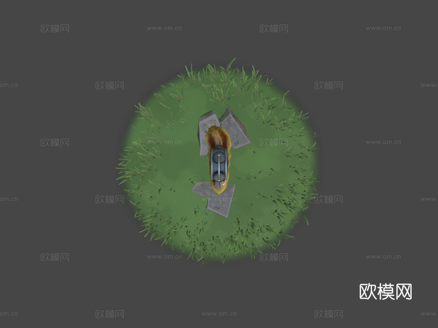 时钟蜗牛3d模型下载（渲染图8）