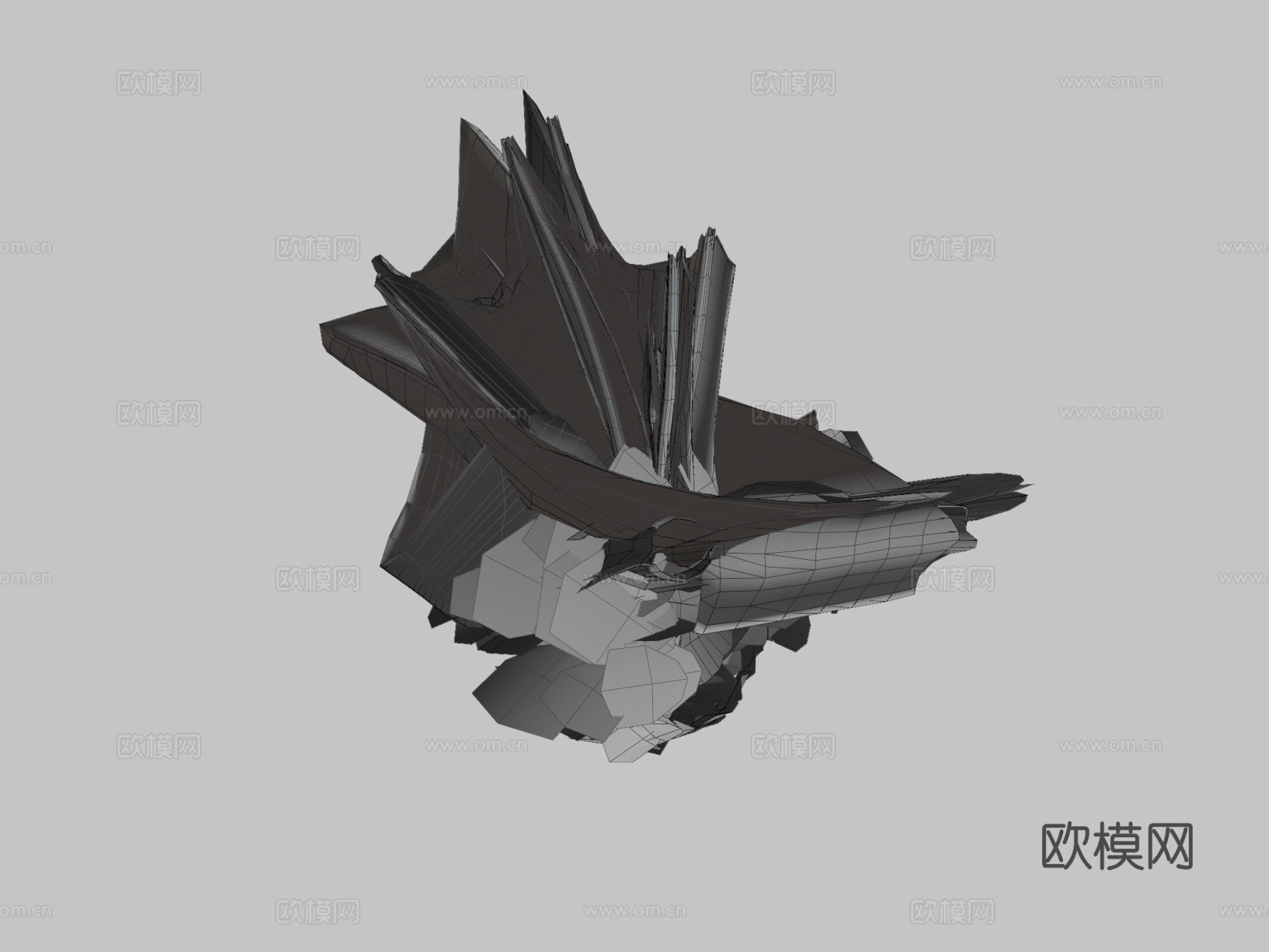 普通吸血蝠圆头叶口蝠3d模型下载（渲染图3）